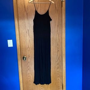 H&M Black Spaghetti Strap Wide-Leg Jumpsuit with Elastic Waist sz. Medium